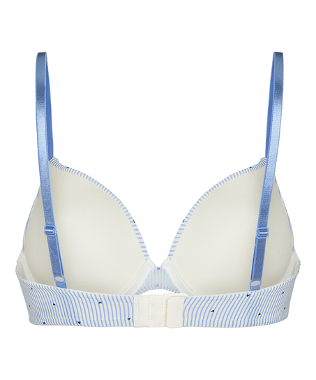 Plunge Padded Underwired Bra, Blue