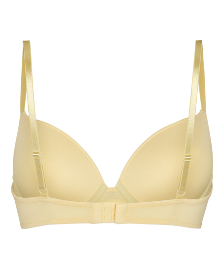 Plunge Padded Underwired Bra, Yellow