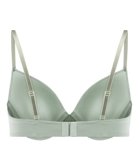 Plunge Padded Underwired Bra, Green