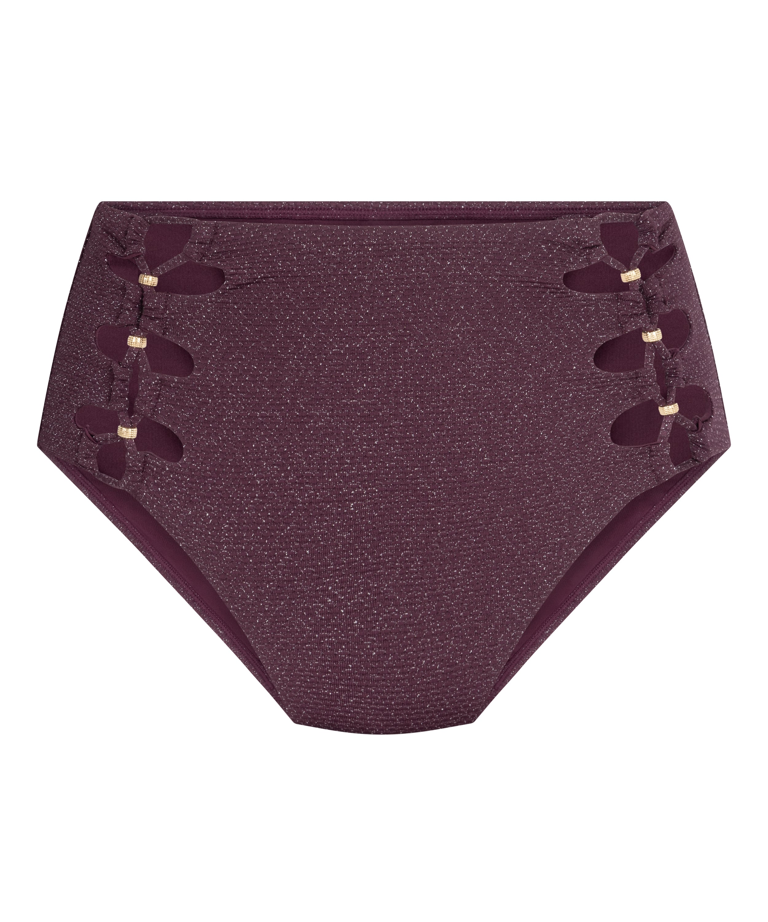 Panama High Waisted Bikini Bottom, Purple, main