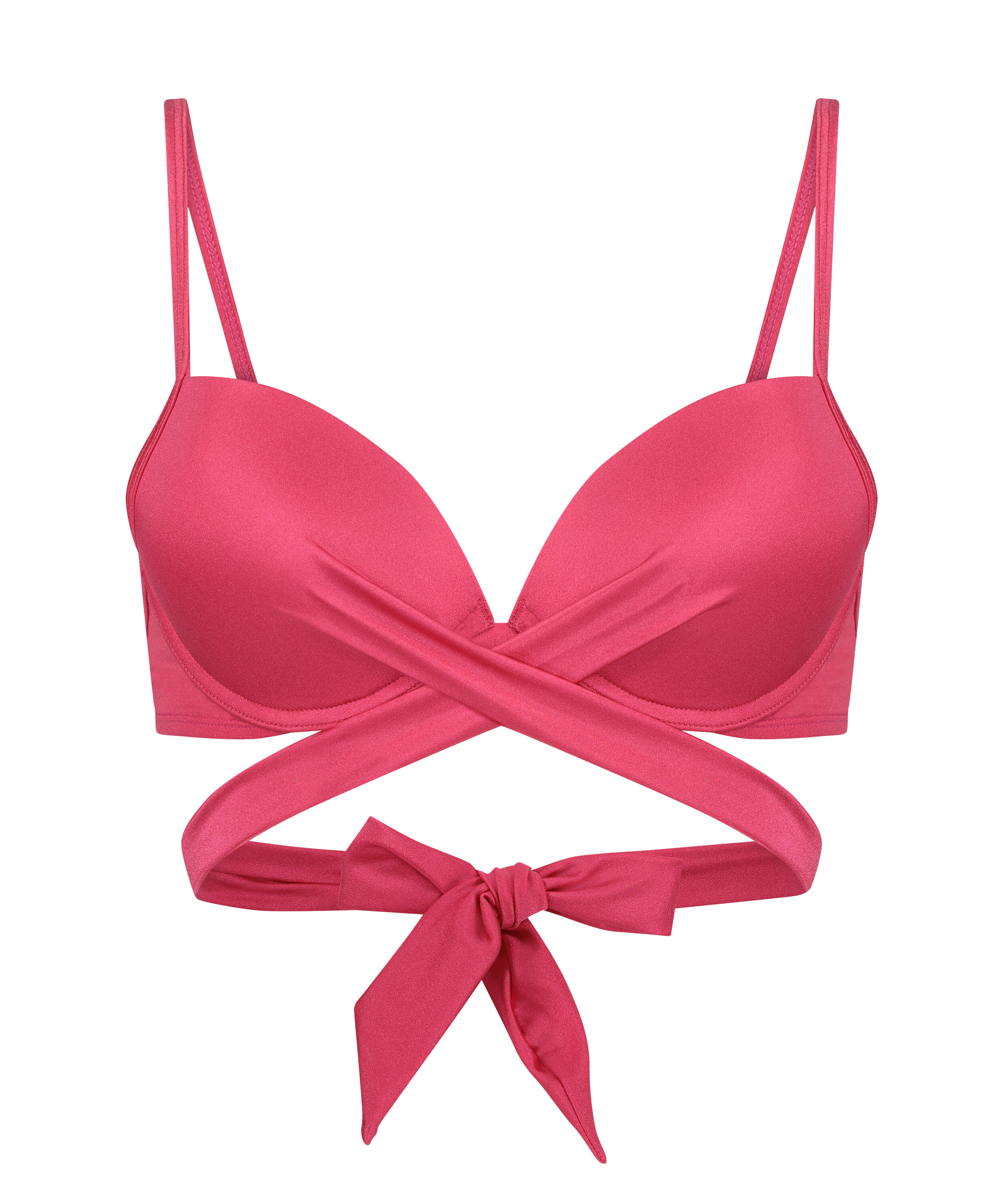 push up wrap bikini top