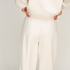Pants Barrel Brushed Sweat, White