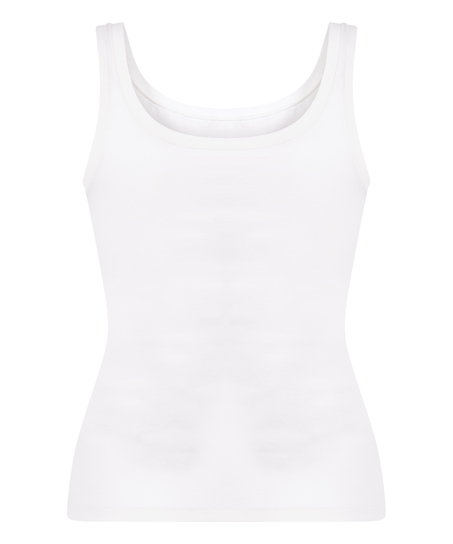 Singlet Tanktop Soft Cotton, White