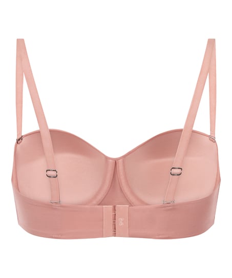 Smooth Padded Underwired Strapless Push-Up Bra, Pink