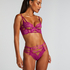 Monet Open Crotch Brazilian, Purple