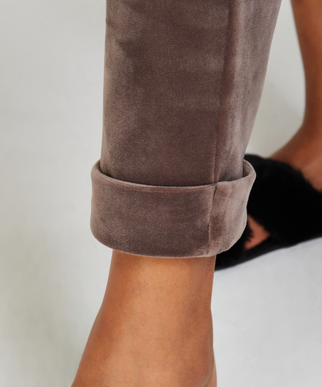 Petite Velours Jogging bottoms, Brown