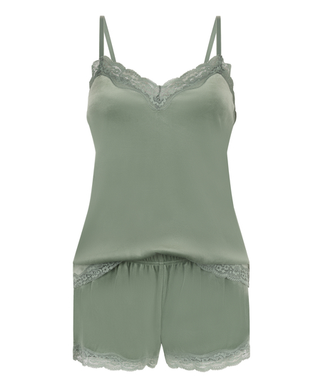 Velours Pyjama Set, Green
