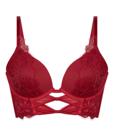 Marianna Push-Up Longline Bra, Red