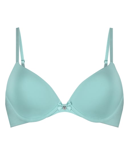 Plunge Padded Underwired Bra, Blue