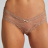 V-shaped Brazilian knickers mesh, Brown
