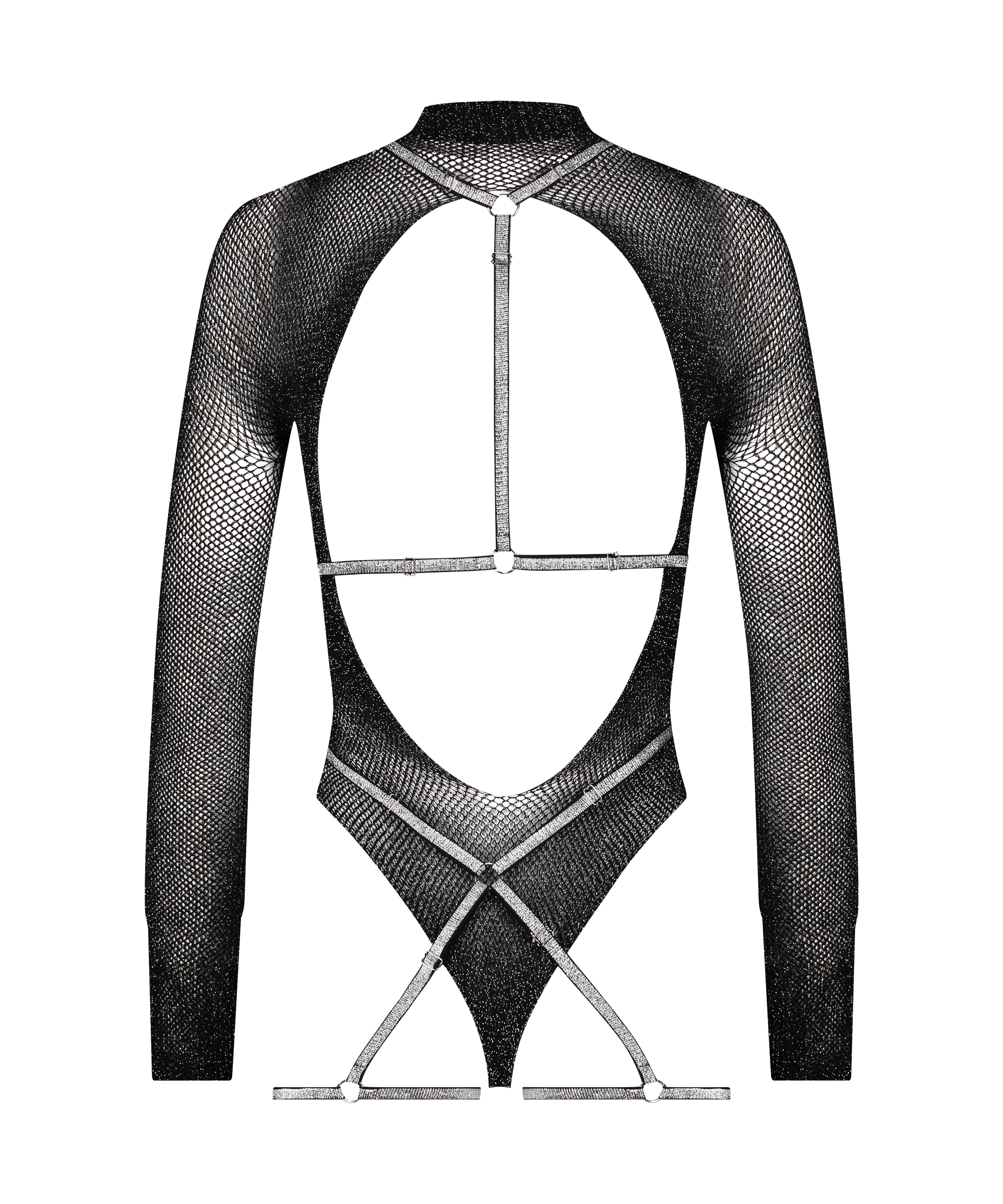 Private Body Harness Set, Black, main