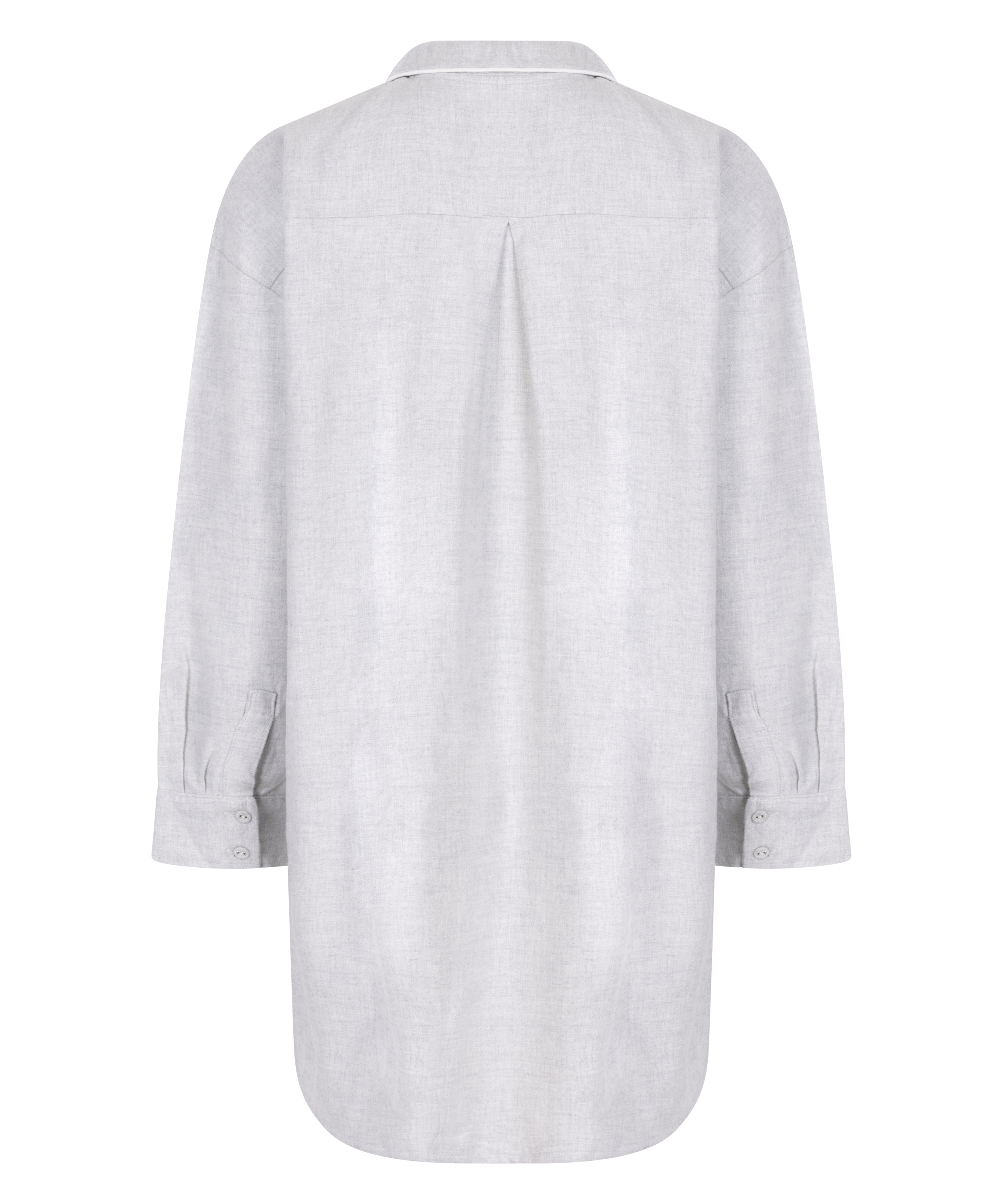 Flannel Nightshirt, Gray, main