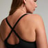 Mesh non-padded underwired bra, Black