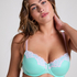 Lace & Shine Padded Underwired Bra, Blue
