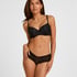 V-shaped Brazilian knickers mesh, Black