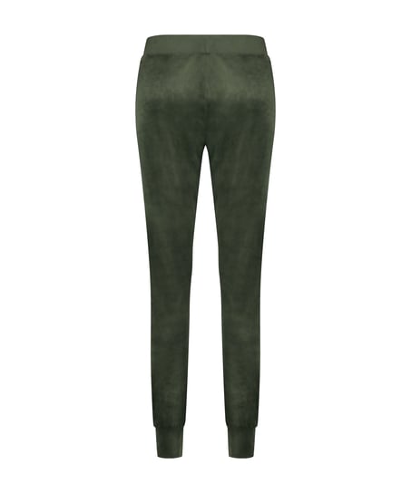 Petite Velours Jogging Bottoms, Green