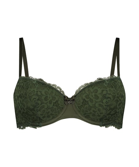 Marine Padded Underwired Bra, Green