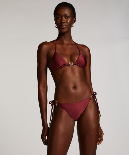 Yucatan High-Leg Bikini Bottoms, Red