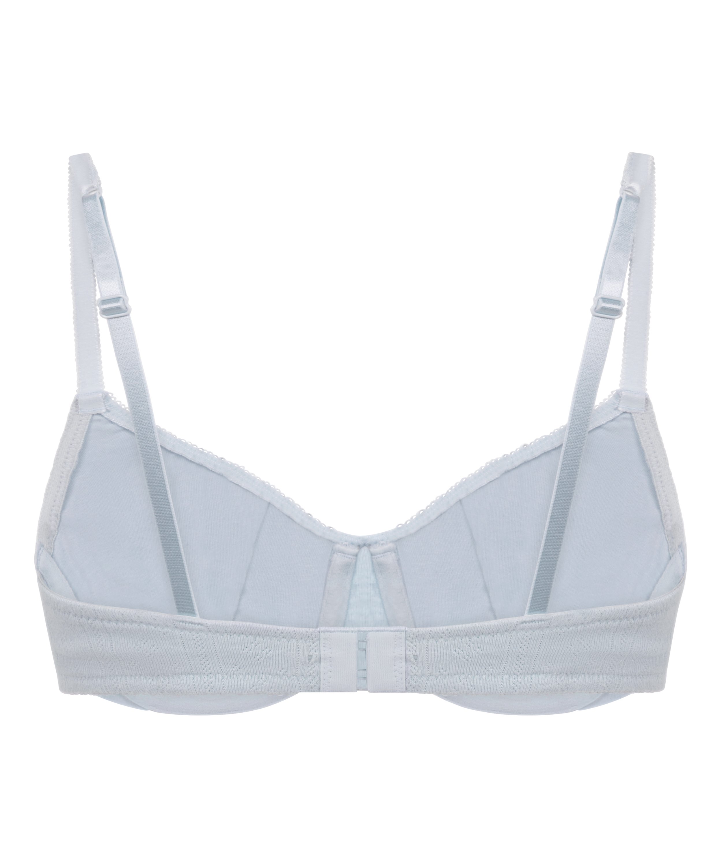 Pointelle Non-padded Underwired Bra, Blue, main