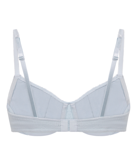 Pointelle Non-padded Underwired Bra, Blue
