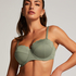 Scallop push-up underwired bikini top Cup A - E, Green
