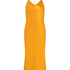 Satin Midi Dress, Orange