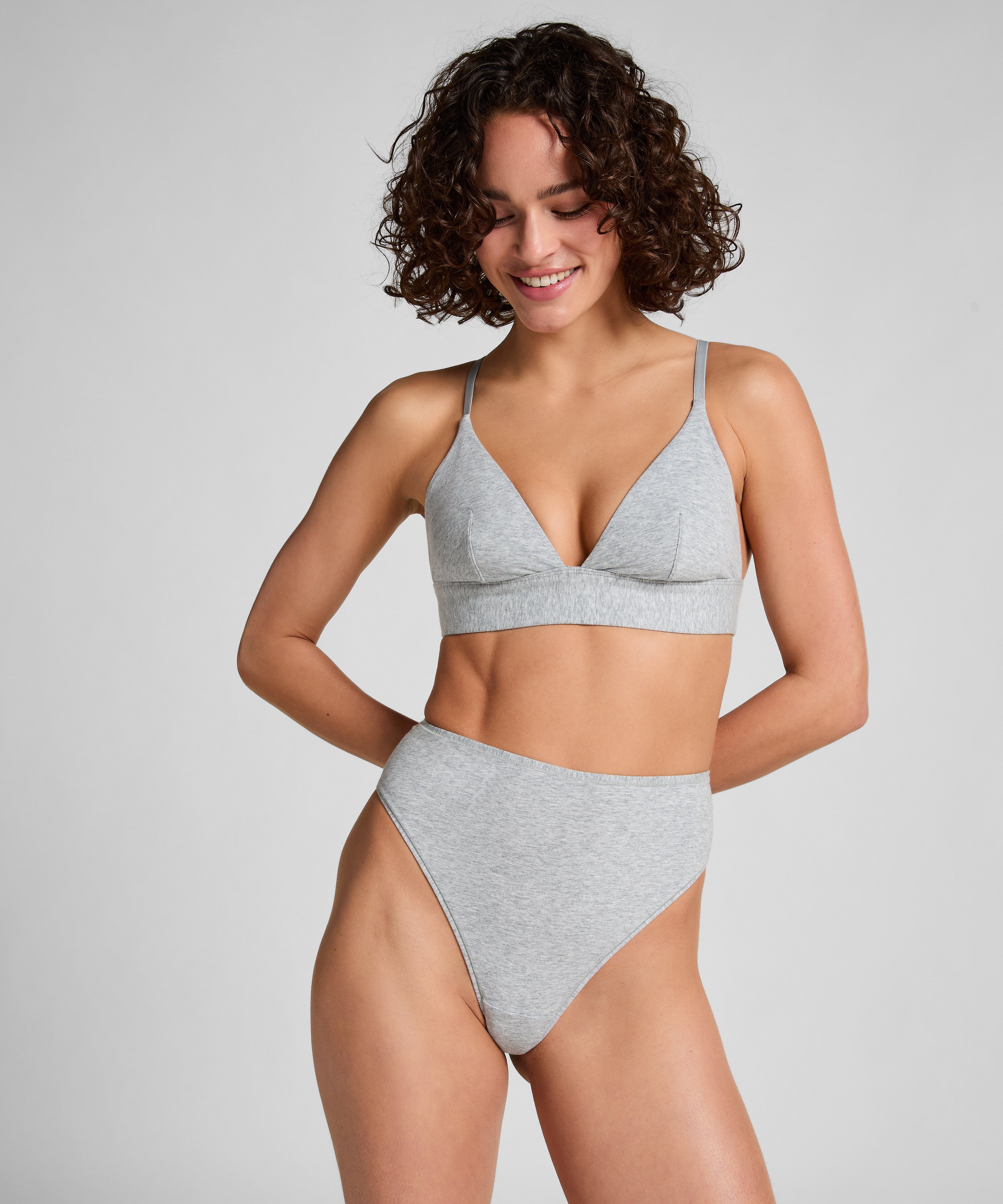 Cotton Thong, Gray, main