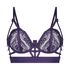 Mitzy non-padded longline underwired bra, Purple
