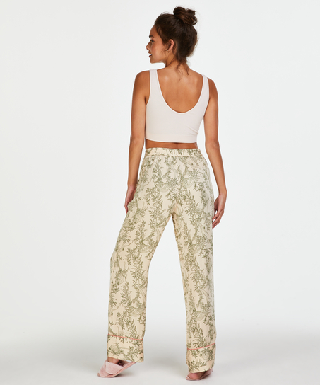 Woven Pyjama Bottoms, Beige