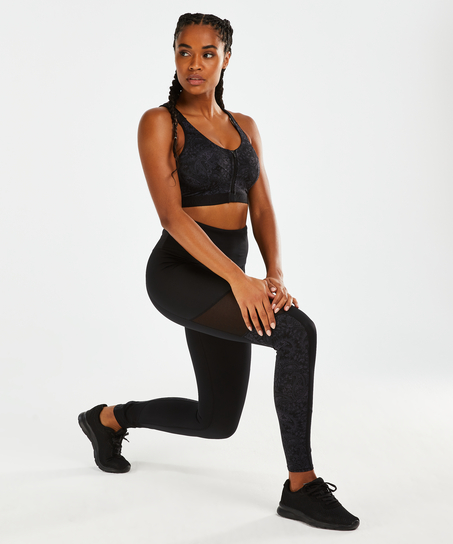 HKMX High waisted sport leggings Rodeo, Black