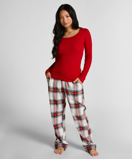 Cotton Pyjama Top, Red