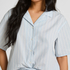 Striped Jacket Cotton, Blue