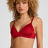 Mona padded non-underwired bra, Red
