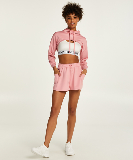 HKMX Cropped Hoodie, Pink