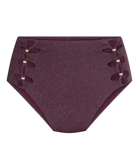 Panama High Waisted Bikini Bottom, Purple