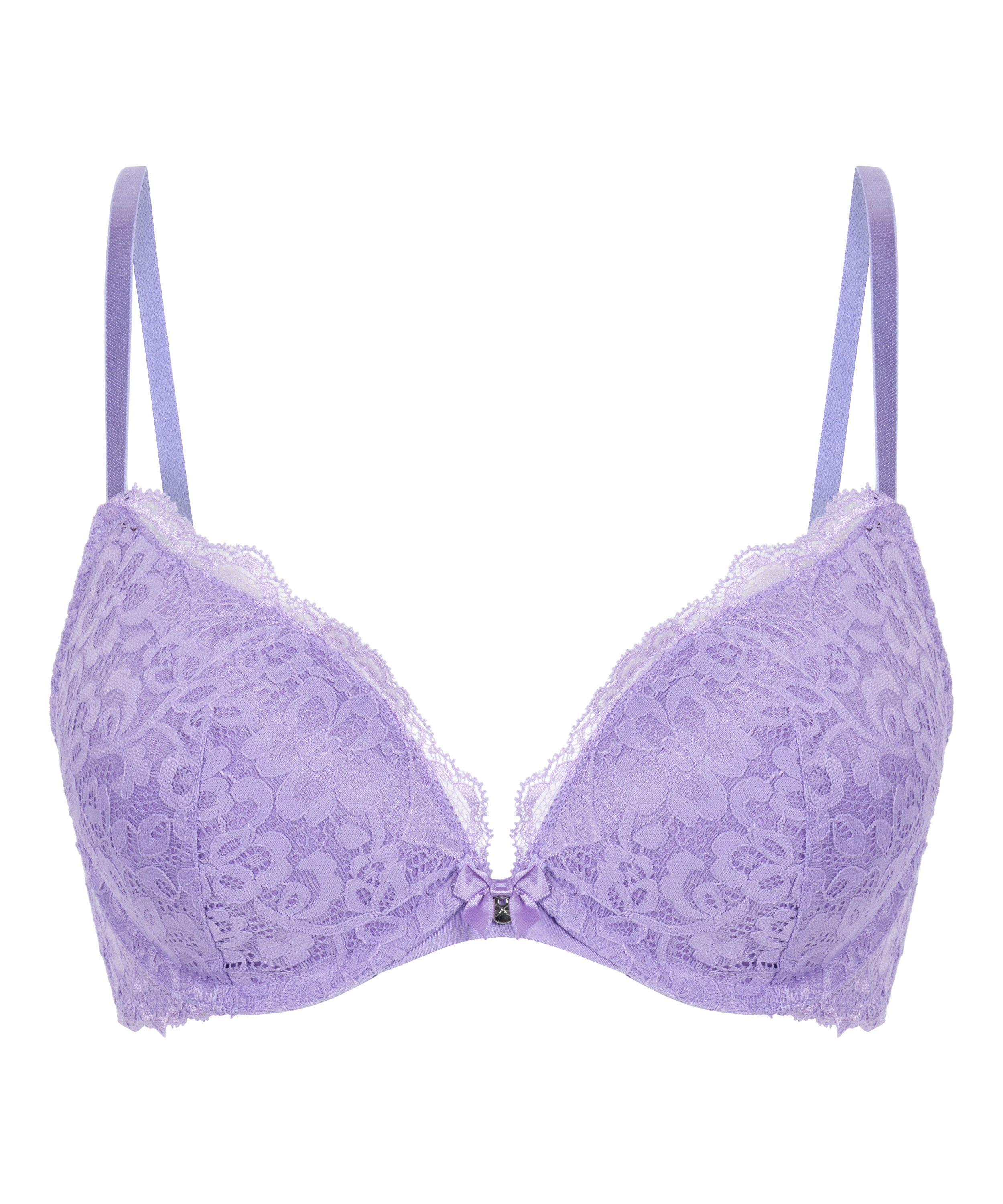 Marine Padded Push-Up Underwired Bra, Purple