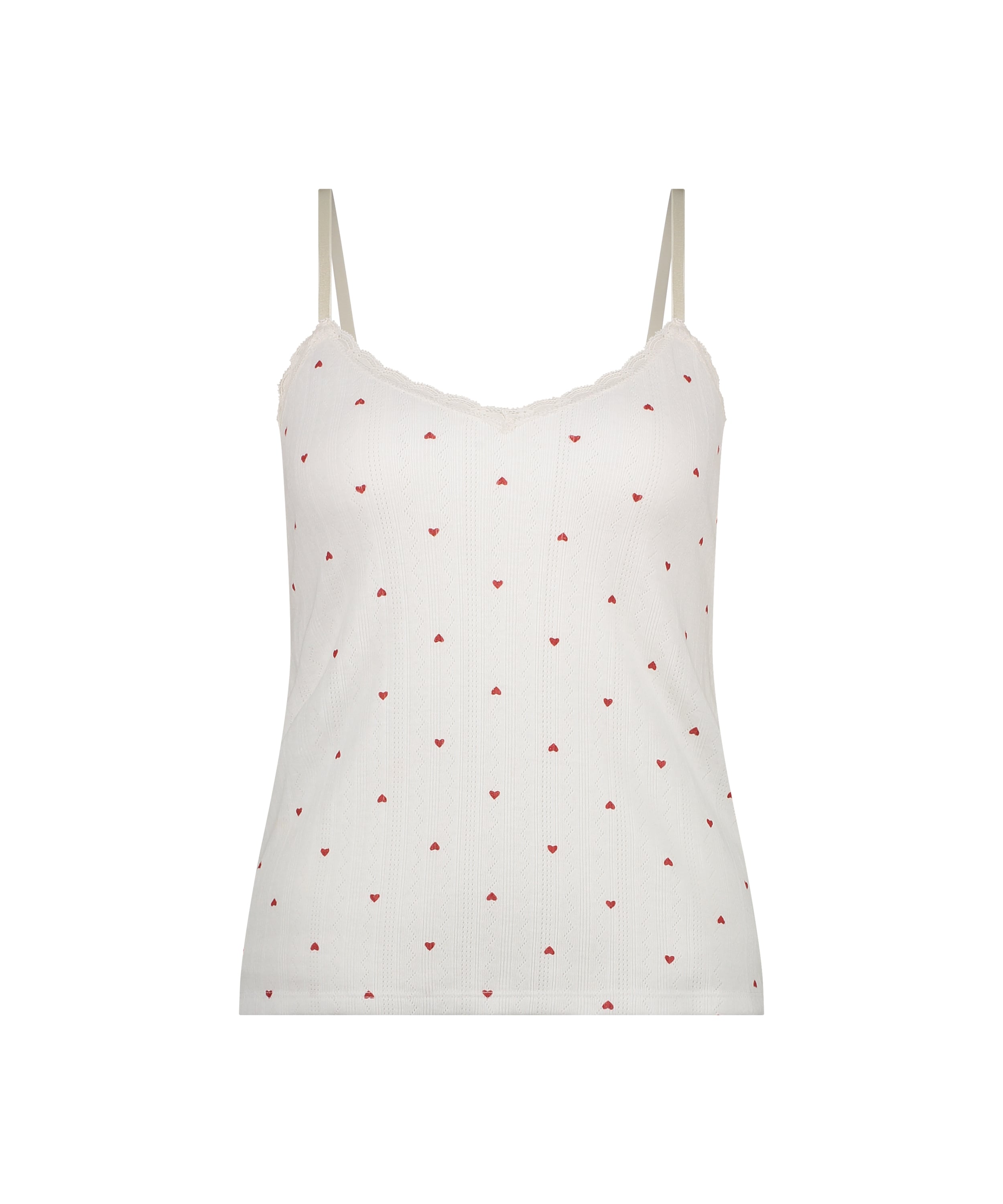 Cami lace top, White, main