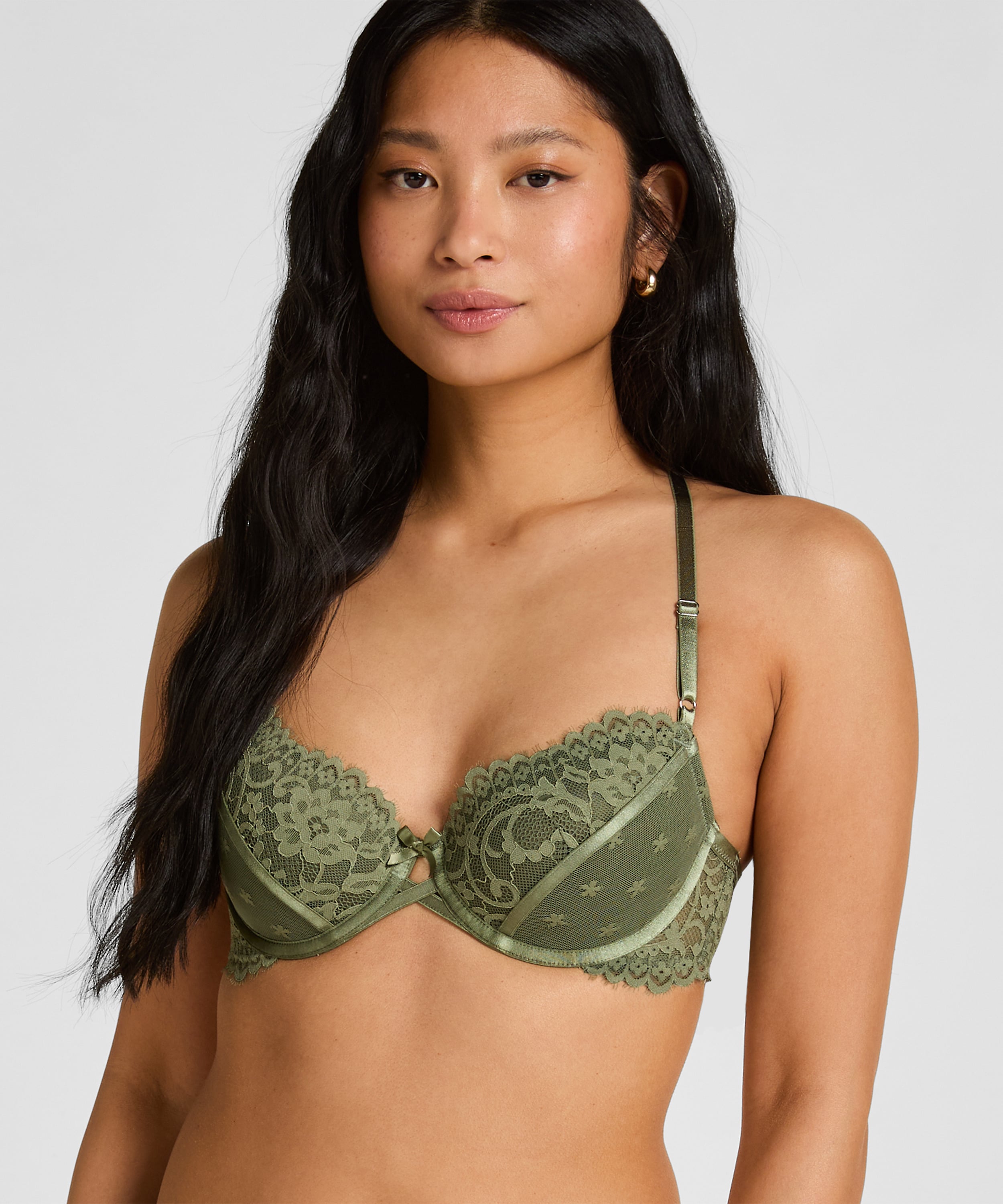 Padded Underwired Bra Valora, Green, main