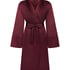 Satin Fleece Bathrobe, Purple