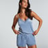 Velvet lace shorts, Blue