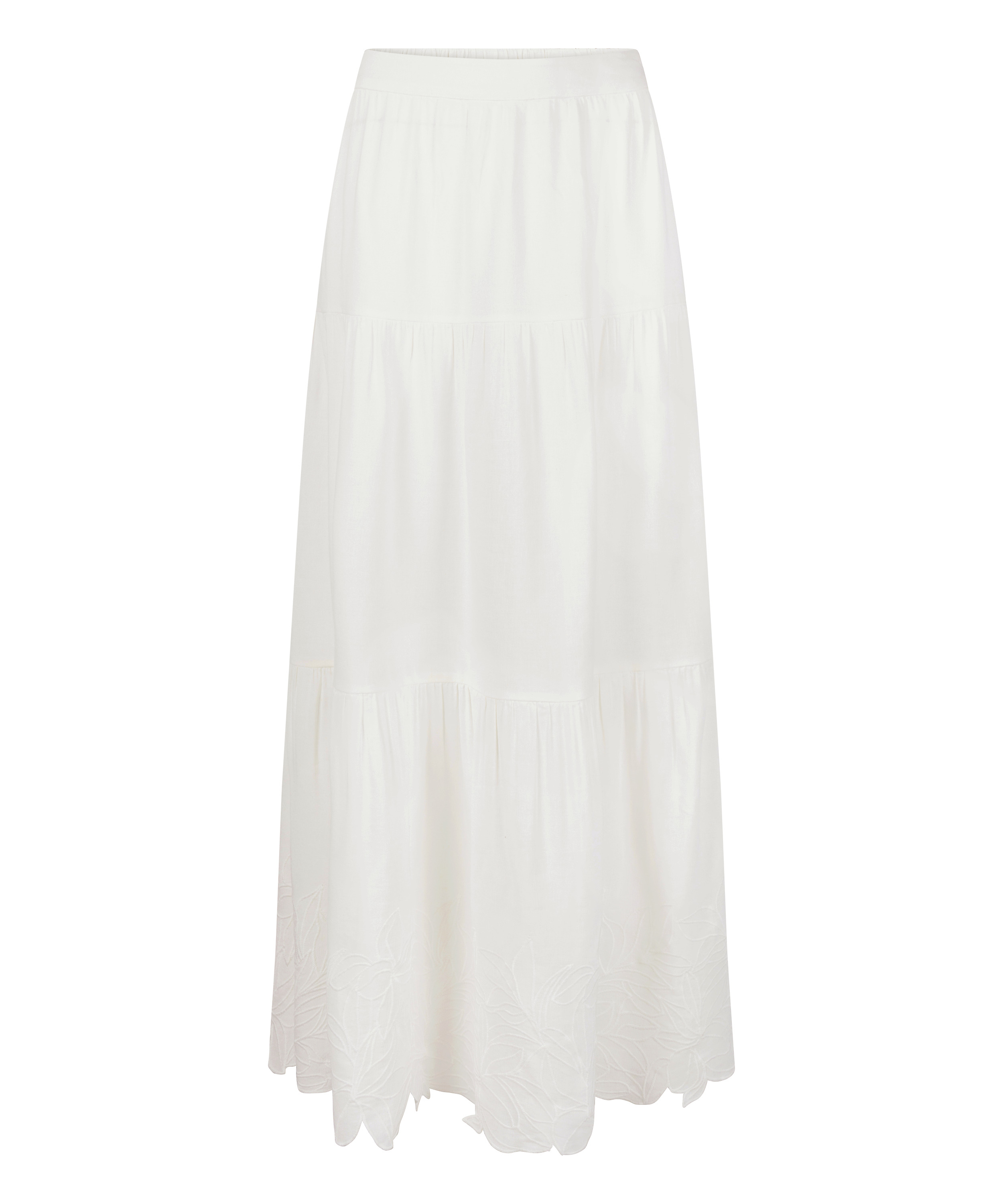 Embroiderd Skirt, White, main