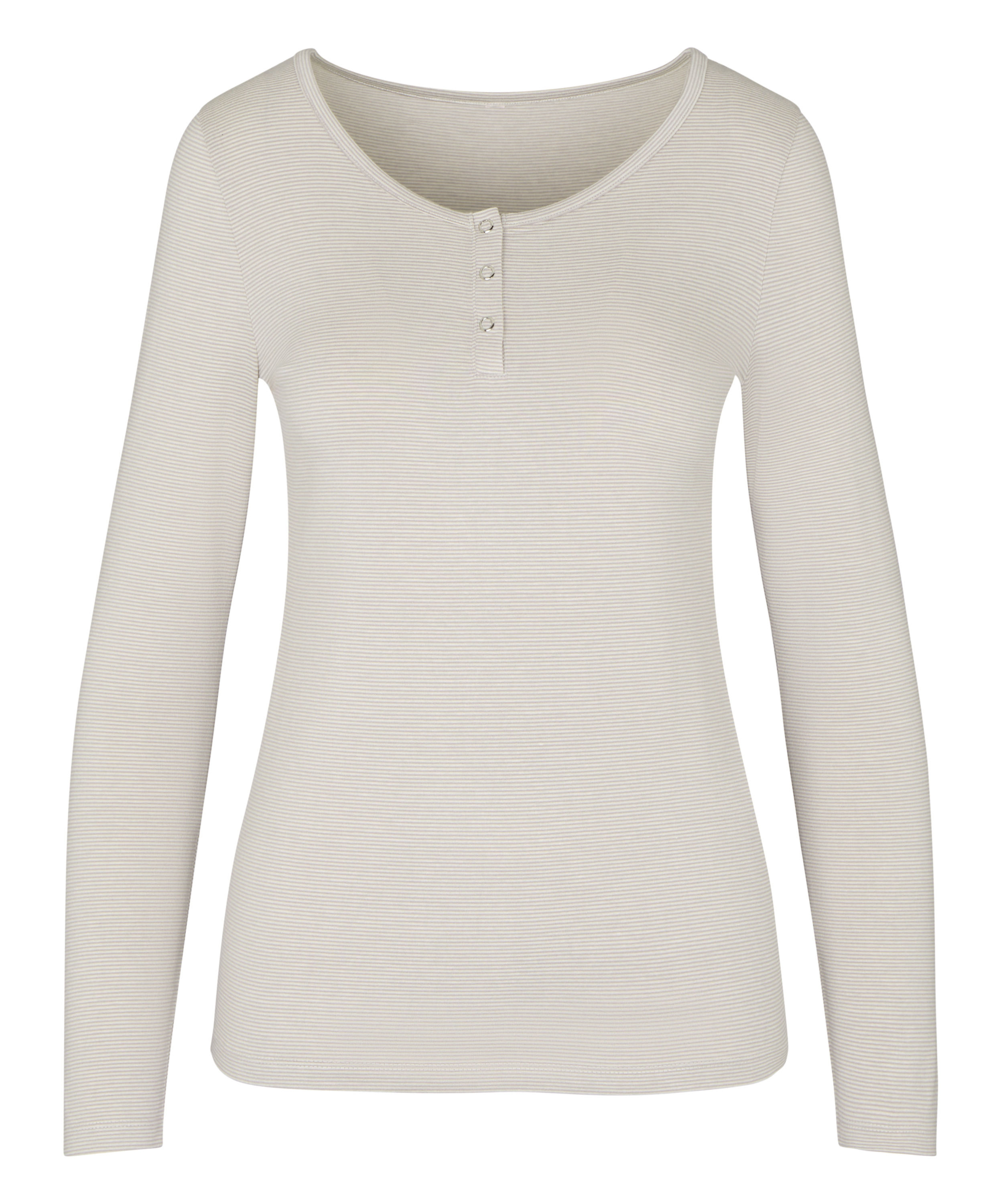 Pyjama Top Thin Stripe, Gray, main