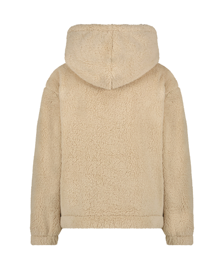 Snuggle Hoodie Fleece, Beige