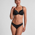 Invisible cotton thong, Black