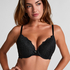 Marine Padded Push-Up Underwired Bra, Black