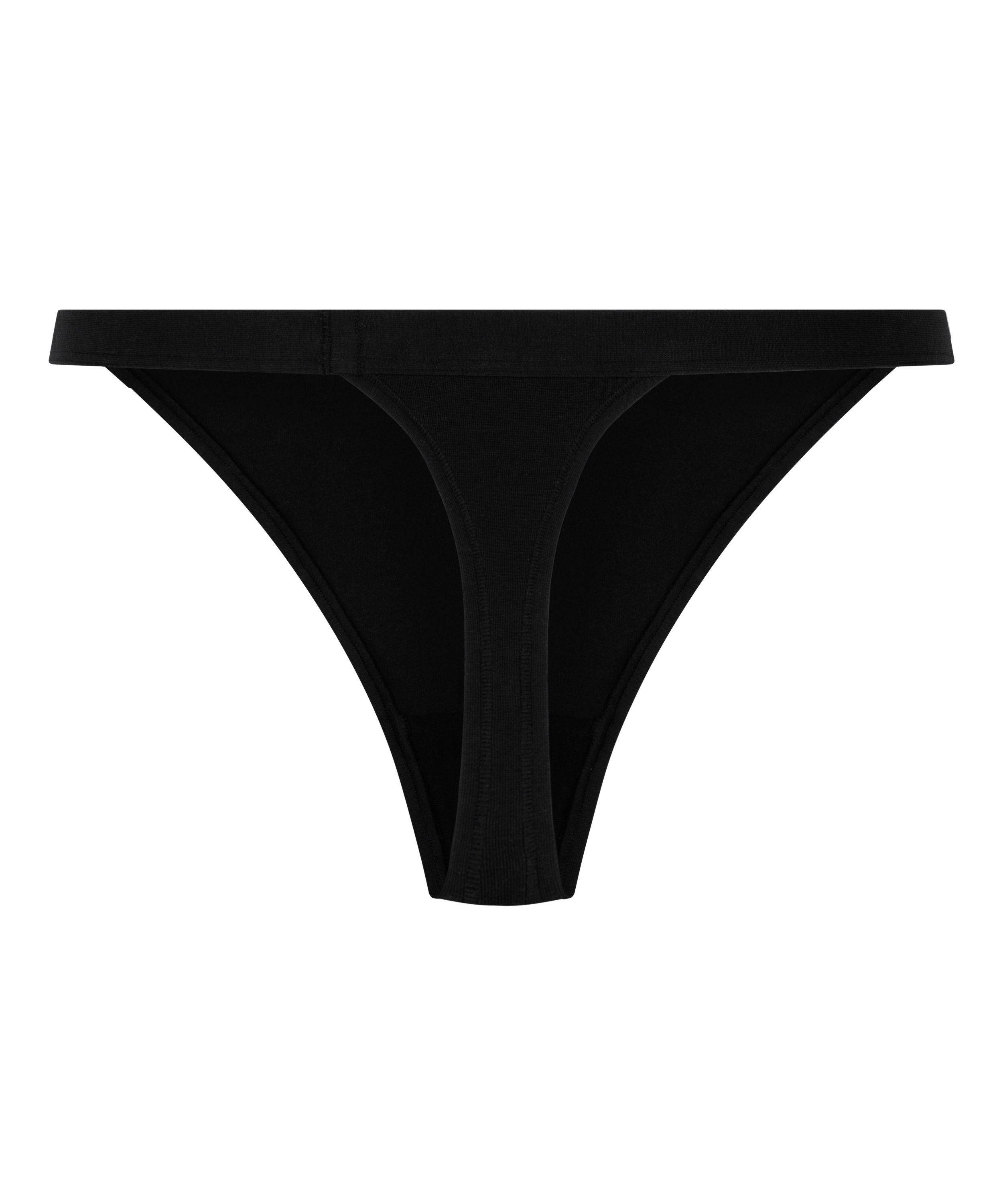 Cotton Thong, Black, main