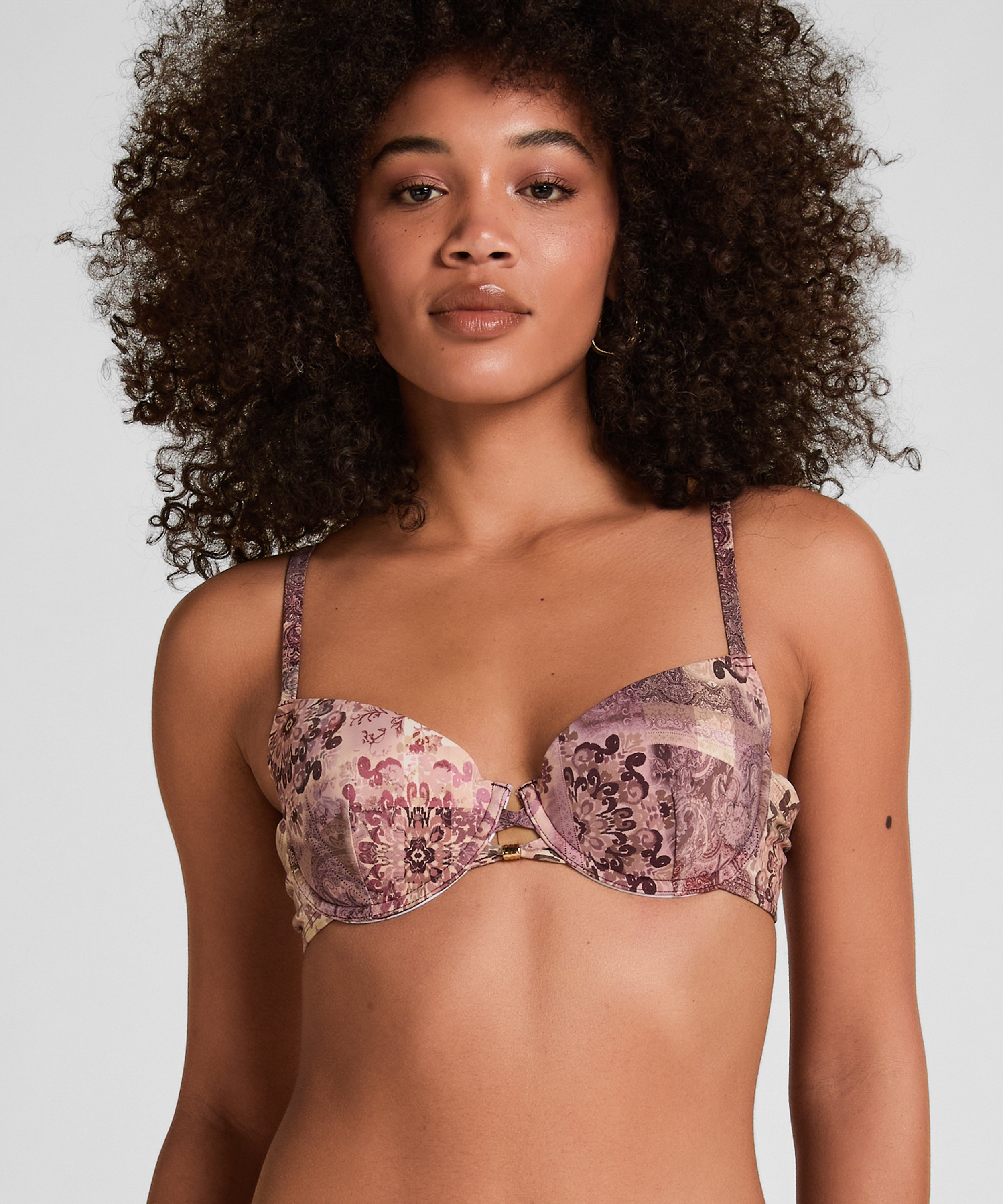 Padded Underwired Bikini Top Ibiza, Purple, main