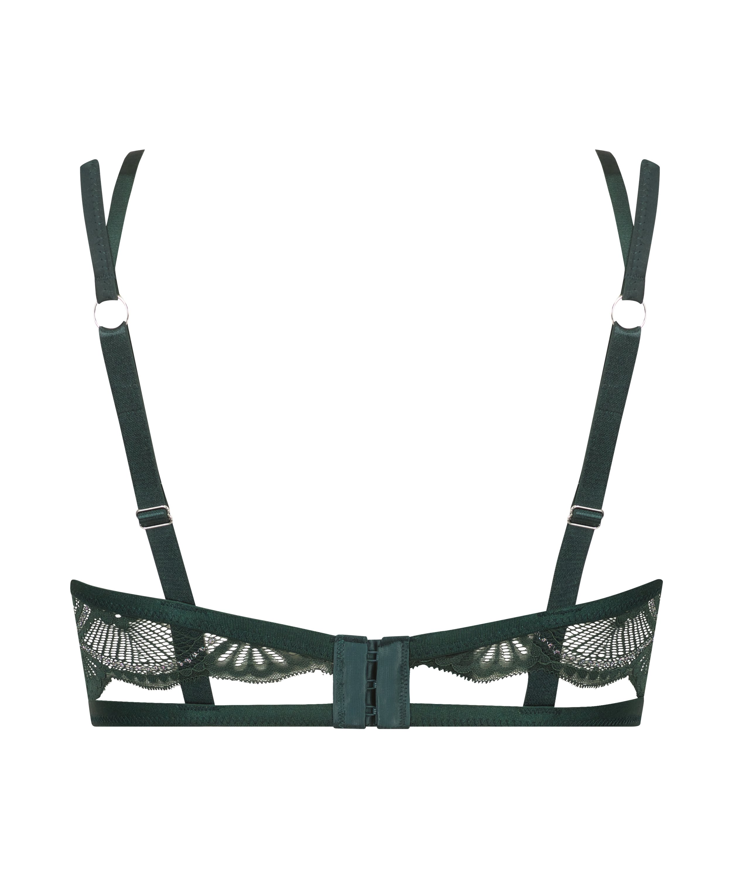 Lyra Non-Padded Longline Underwired Bra, Green, main