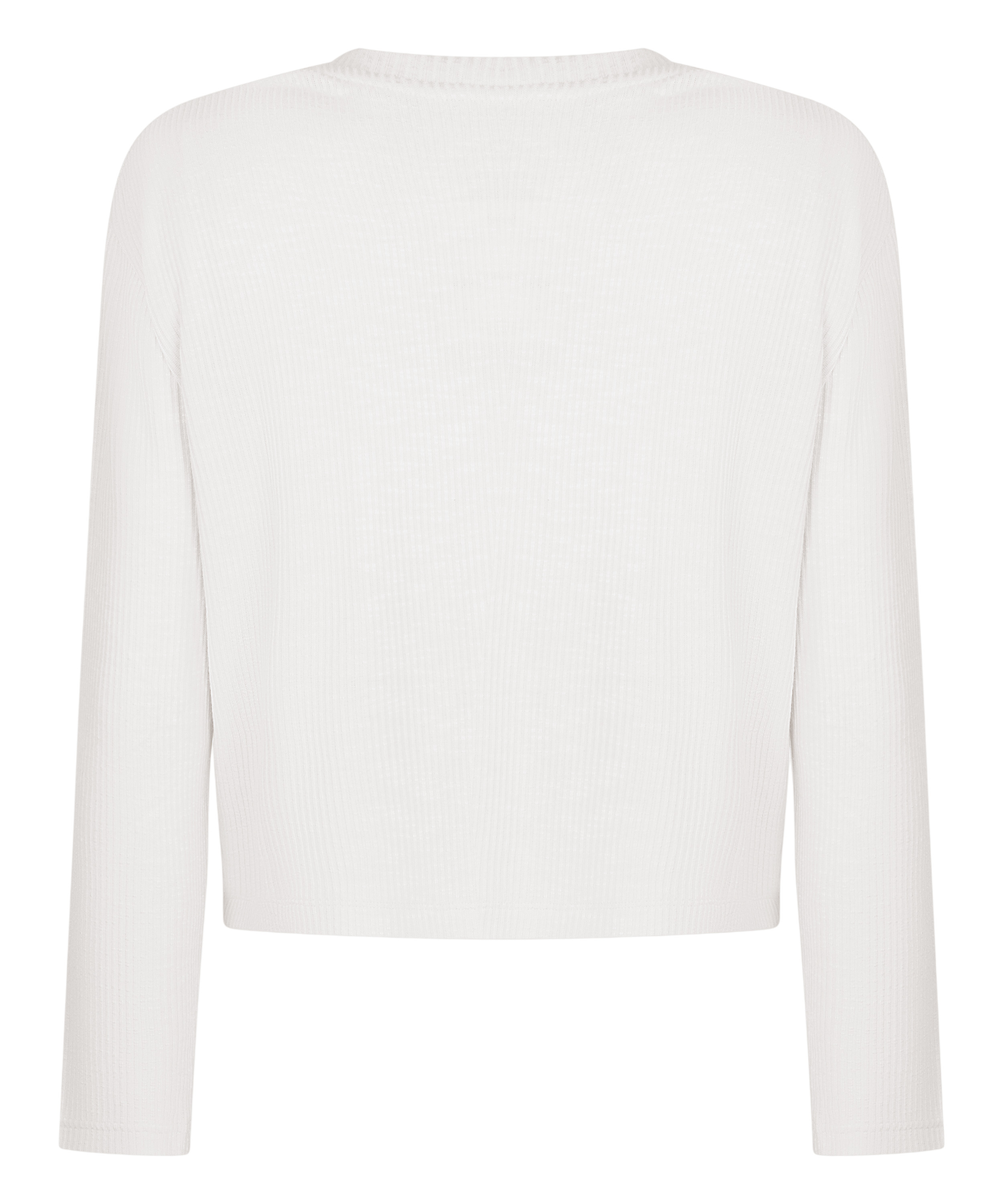 Long-Sleeved Pyjama Top, Beige, main