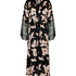 Kimono Long Satin Lace, Black